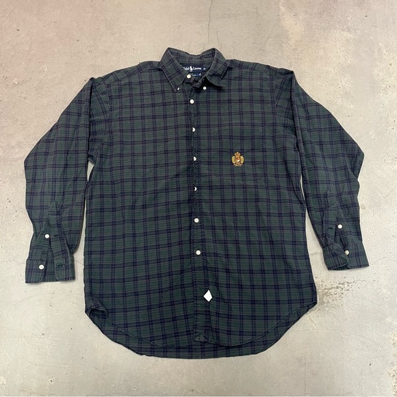Ralph Lauren Classic Fit Tartan Check Short Sleeve Button Down Check Shirt Men's XL /eaa443780